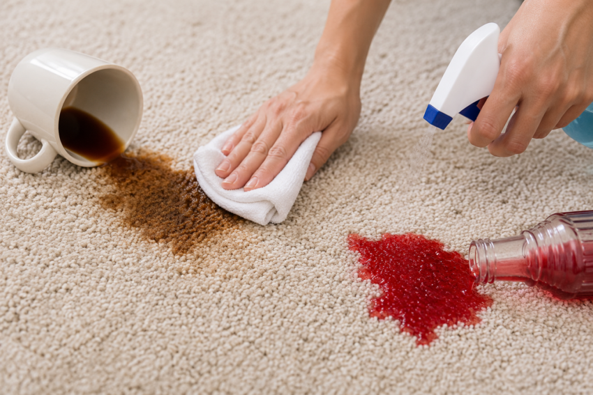 Cara Menghilangkan Noda Kopi dan Sirup di Karpet Kesayangan