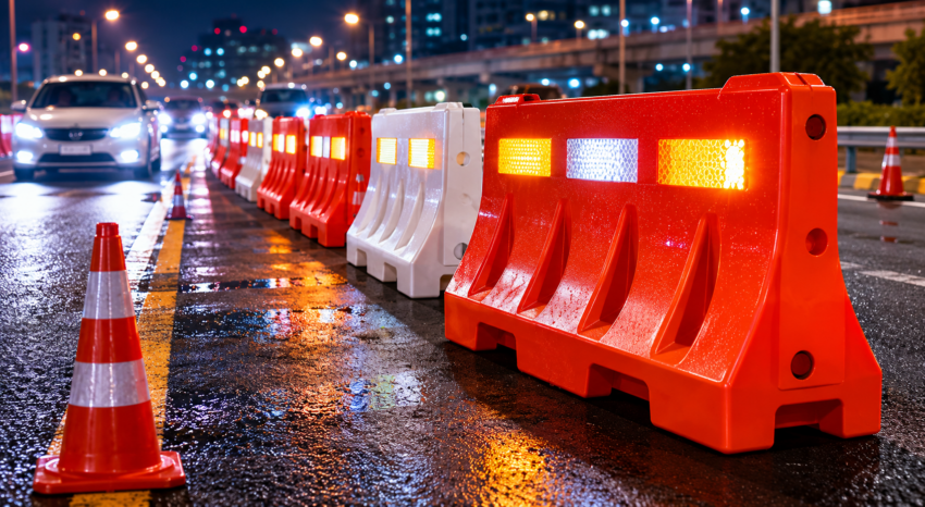 Pentingnya Fitur Reflektor pada Road Barrier Saat Malam Hari